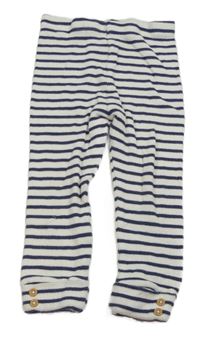 Bílo-tmavomodré pruhované lehké tepláky Primark