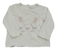 Bílé puntíkaté triko s čuáčkem Next