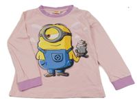 Světlerůžové triko s Mimoněm 