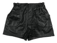 Černé koženkové kraťasy Primark