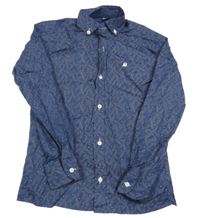 Tmavomodrá košile s pírky 