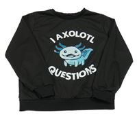 Černá sportovní mikina s obrázkem Shein