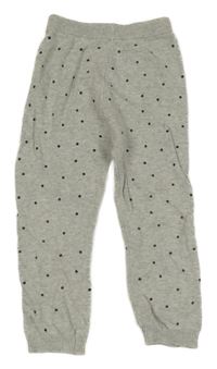 Světlešedé puntíkaté pletené kalhoty Nutmeg