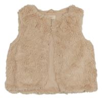 Světlerůžová kožešinová podšitá vesta H&M