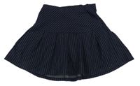 Tmavomodro-bílá pruhovaná tepláková sukně H&M