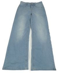 Světlemodré wide leg elastické rifle C&A