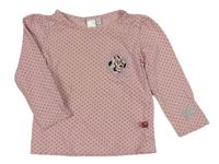 Světlerůžové puntíkaté triko s Minnie Disney