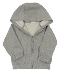 Šedá propínací mikina s kapucí PRIMARK