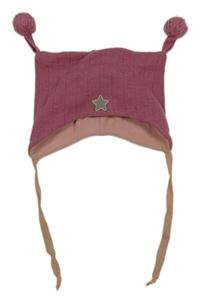 Růžová čepice s hvězdou 