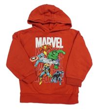 Červená mikina se superhrdiny a kapucí Primark