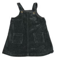 Tmavošedé žinylkové laclové šaty George