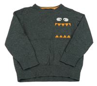 Tmavošedý svetr s příšerkou C&A