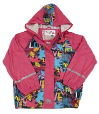 Růžovo-barevná nepromokavá bunda s kapucí Lupilu