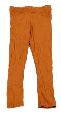 Oranžové žebrované legíny Primark