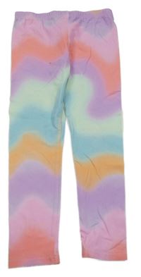 Barevné duhové batikované legíny F&F