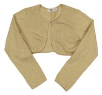 Béžové třpytivé svetrové bolerko H&M