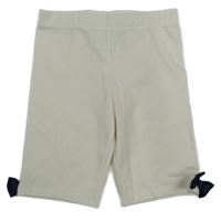 Bílé elastické kraťasy s mašlemi