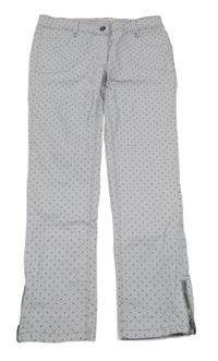 Levandulové puntíkaté rifle Vertbaudet