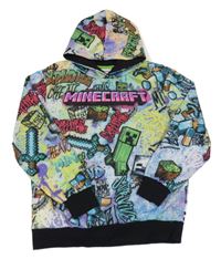 Barevná vzorovaná mikina s kapucí - Minecraft