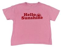 Růžové tričko s nápisem Next