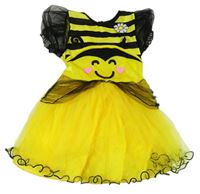 Kostým - Žluto-černé síťované šaty - včelka George 