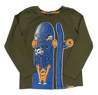 Khaki triko se skatem Dopodopo