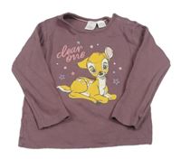 Fialové triko s Bambim Disney