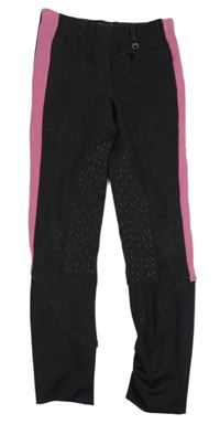 Tmavošedo-růžové jezdecké tregíny Crane