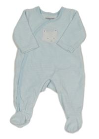 Světlemodrý sametový overal s ličkou Orchestra