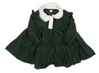 Nové - Tmavozelené manšestrové šaty Shein