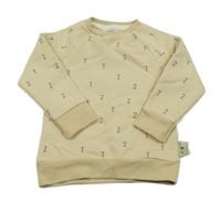 Béžová mikina s písmenky 