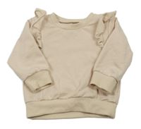 Pudrová mikina s volánky