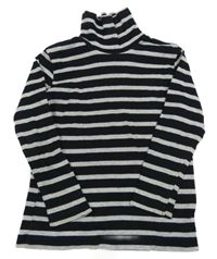 Černo-šedé pruhované triko s rolákem H&M