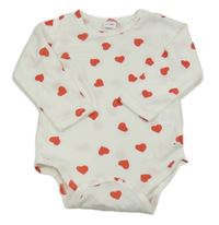 Bílé body se srdíčky 