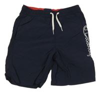 Tmavomodré plážové kraťasy s logem Champion 