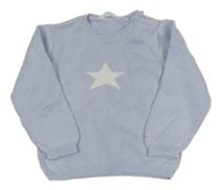 Světlemodrý svetr s hvězdou