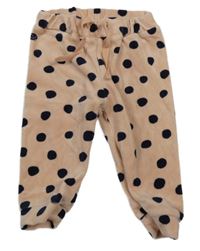 Světlerůžové sametové kahloty s puntíky Name it