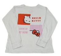 Bílé triko s Hello Kitty Sanrio 