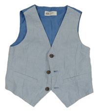 Světlemodrá společenská vesta H&M