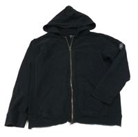 Černá propínací mikina s kapucí River Island