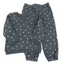 2set - Tmavošedá mikina s hvězdičkami + tepláky Primark