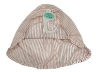 Nové - Broskvovo-bílá pruhovaná šusťáková kšiltovka George 