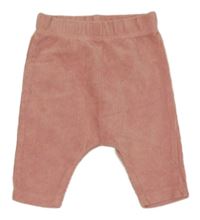 Lososové sametové žebrované kalhoty George 