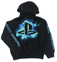 Černá mikina s logem -PlayStation a kapucí H&M