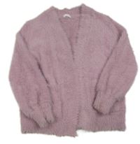 Lila chlupatý svetrový cardigan Next