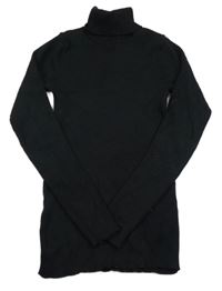 Černý žebrovaný úpletový rolák PRIMARK