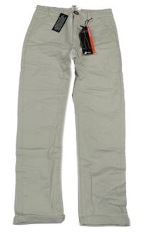 Nové - světlešedé chino plátěné kalhoty St. Bernard
