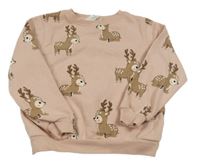 Pudrová mikina se soby H&M