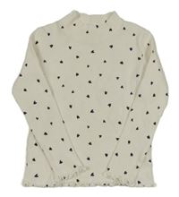 Smetanový žebrovaný rolák se srdíčky KIABI