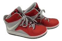 Nové - červeno-šedé kotníkové teplé botasky Nike vel. 38,5